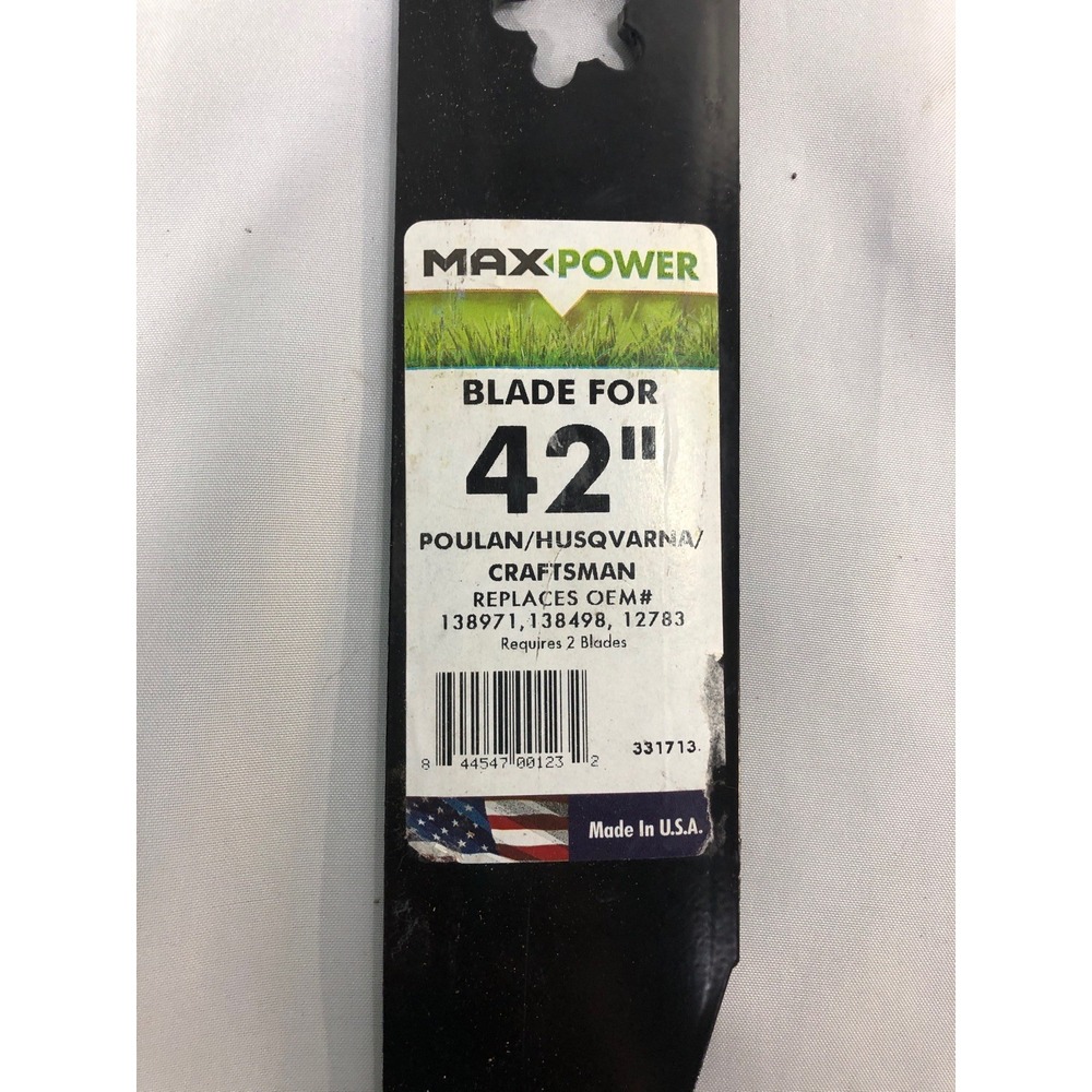 MaxPower 21" Mower Blade for 42" Deck – Craftsman, Husqvarna, Poulan 331713